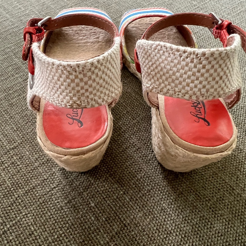 Lucky Brand Women's Multicolor Striped Sandals - Picture 4 of 4